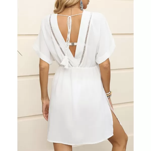 Bsubseach Women Casual Swimsuit Cover Up Blouses Button Down Beach Tunic Dress Bathing Suit Coverup