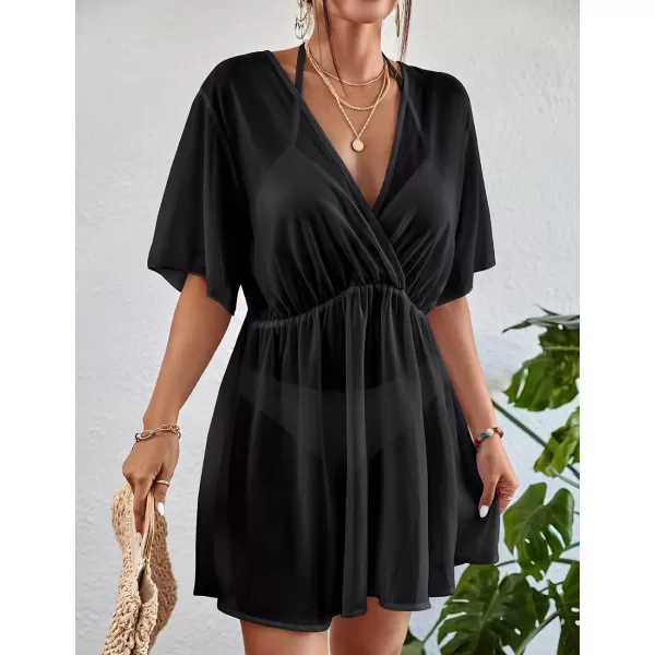 Bsubseach Women Casual Swimsuit Cover Up Blouses Button Down Beach Tunic Dress Bathing Suit Coverup