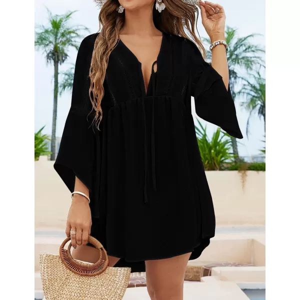 Bsubseach Women Casual Swimsuit Cover Up Blouses Button Down Beach Tunic Dress Bathing Suit Coverup