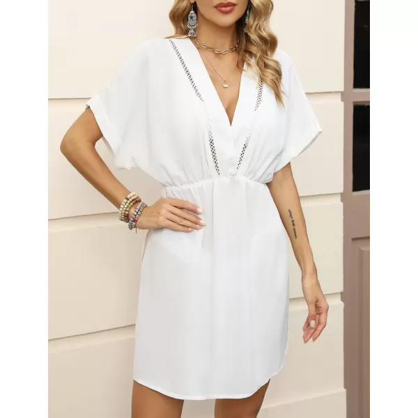 Bsubseach Women Casual Swimsuit Cover Up Blouses Button Down Beach Tunic Dress Bathing Suit Coverup