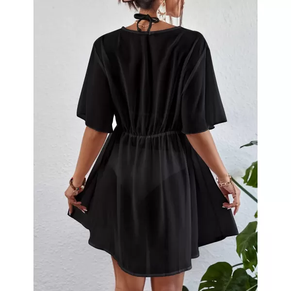 Bsubseach Women Casual Swimsuit Cover Up Blouses Button Down Beach Tunic Dress Bathing Suit Coverup