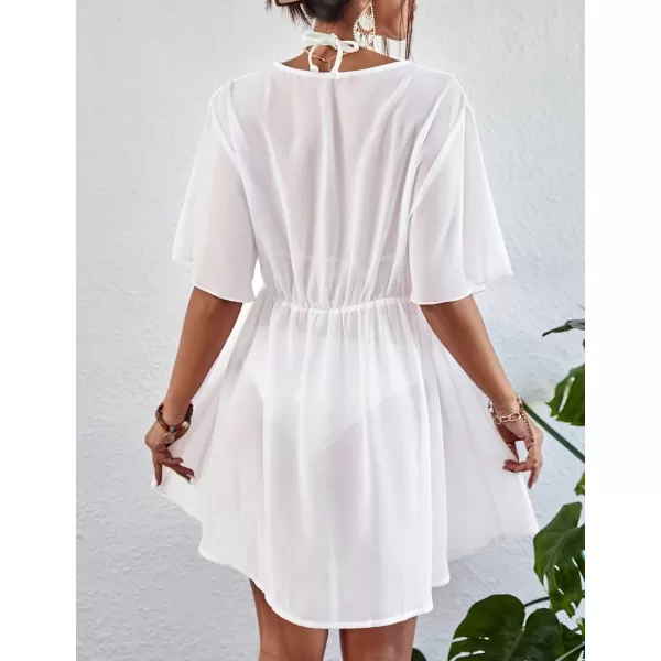 Bsubseach Women Casual Swimsuit Cover Up Blouses Button Down Beach Tunic Dress Bathing Suit Coverup