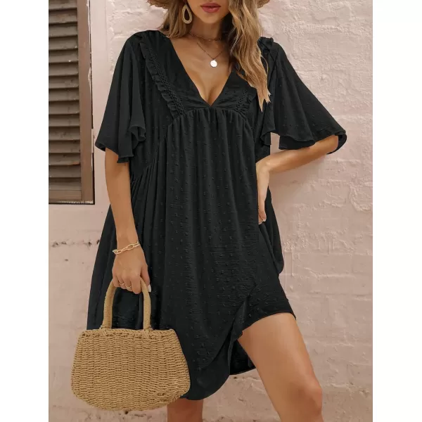 Bsubseach Women Casual Swimsuit Cover Up Blouses Button Down Beach Tunic Dress Bathing Suit Coverup