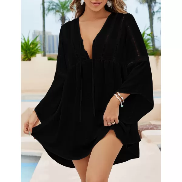 Bsubseach Women Casual Swimsuit Cover Up Blouses Button Down Beach Tunic Dress Bathing Suit Coverup