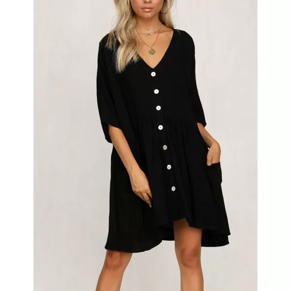 Bsubseach Women Casual Swimsuit Cover Up Blouses Button Down Beach Tunic Dress Bathing Suit Coverup