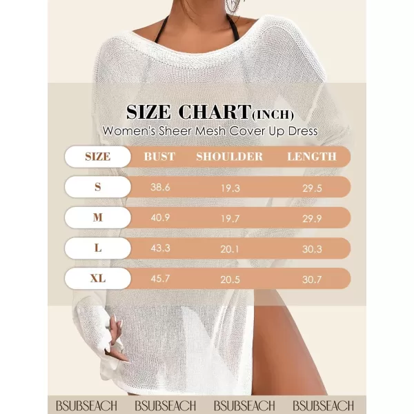 Bsubseach Women Crochet Cover Up Dress Sheer Mesh Swimsuit Cover Ups Summer Knit Beach Top