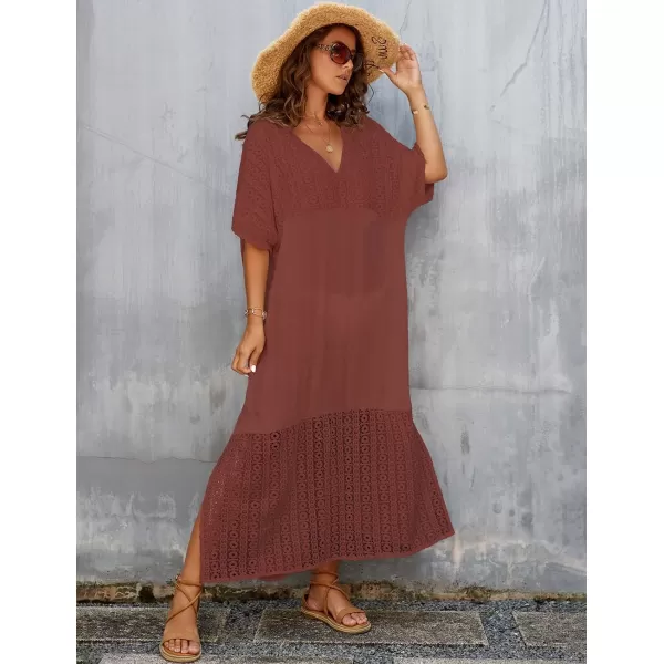 Bsubseach Women Kaftan Dress Bathing Suit Cover Ups Beach Caftan Dresses