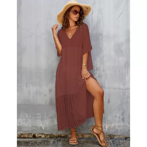 Bsubseach Women Kaftan Dress Bathing Suit Cover Ups Beach Caftan Dresses