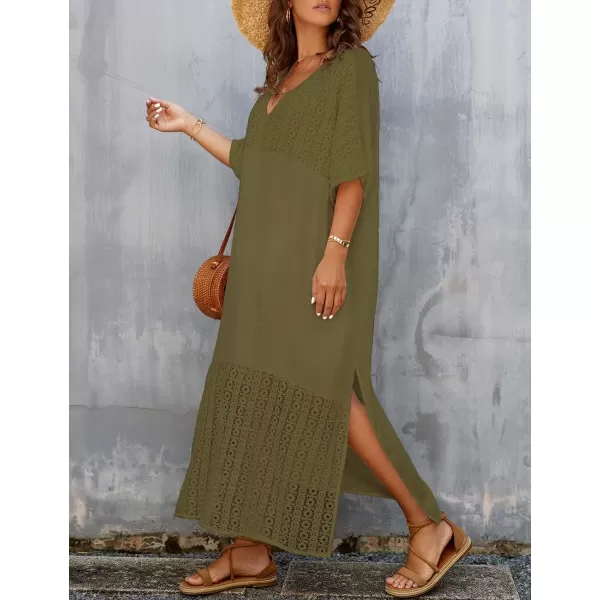 Bsubseach Women Kaftan Dress Bathing Suit Cover Ups Beach Caftan Dresses