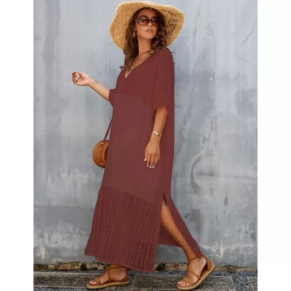 Bsubseach Women Kaftan Dress Bathing Suit Cover Ups Beach Caftan Dresses