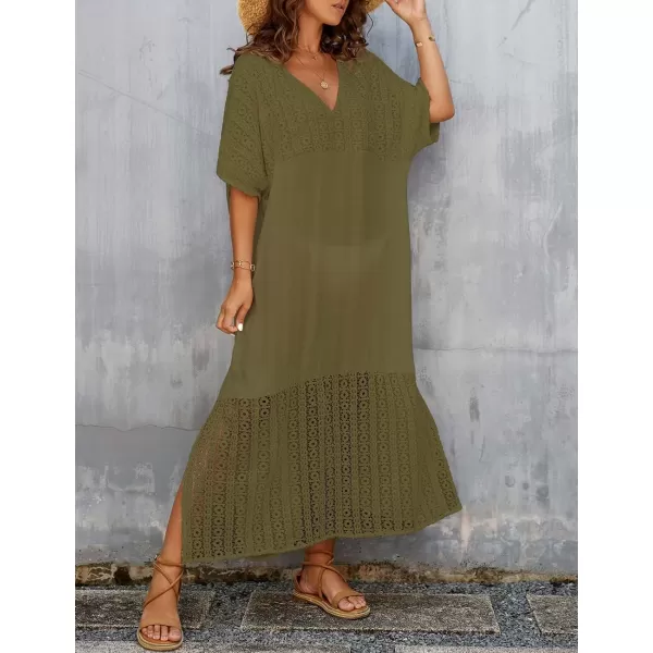 Bsubseach Women Kaftan Dress Bathing Suit Cover Ups Beach Caftan Dresses