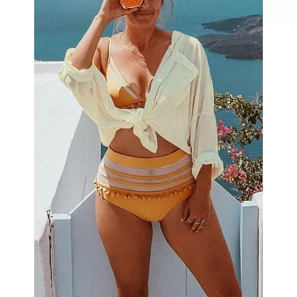 Bsubseach Women Long Sleeve Beach Shirt Blouses Bathing Suit Cover Up Button Down Collar