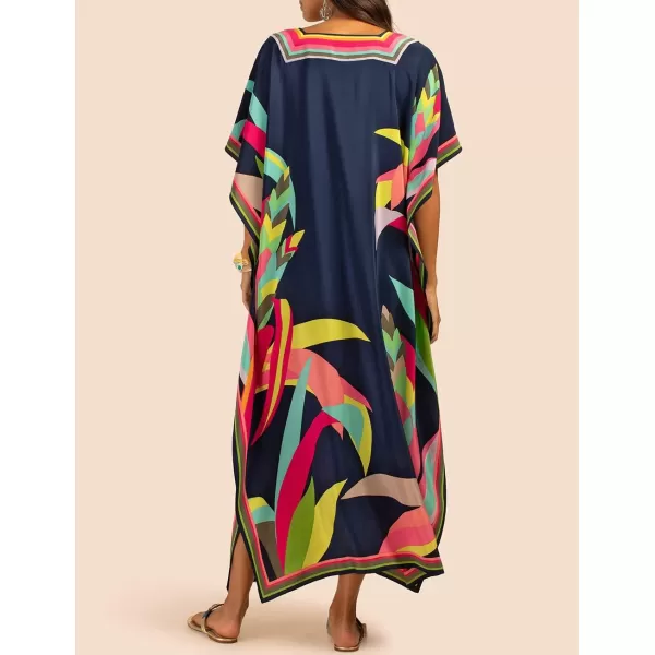Bsubseach Women Plus Size Kaftan Dress Swimsuit Cover Up Caftan Maxi Beach Dresses
