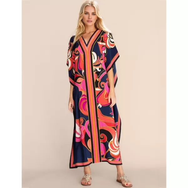 Bsubseach Women Plus Size Kaftan Dress Swimsuit Cover Up Caftan Maxi Beach Dresses
