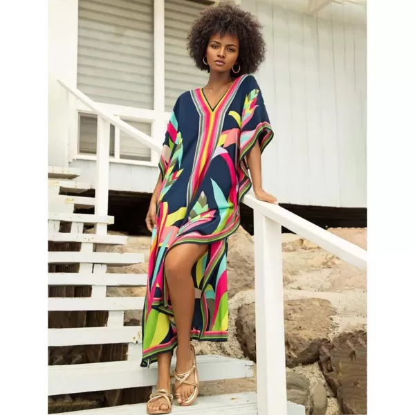 Bsubseach Women Plus Size Kaftan Dress Swimsuit Cover Up Caftan Maxi Beach Dresses