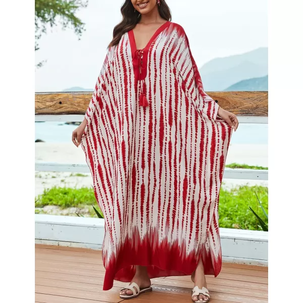 Bsubseach Womens Caftan Print Kaftan Dresses for Women Bohemia Swimsuit Cover Up Casual Resort Wear