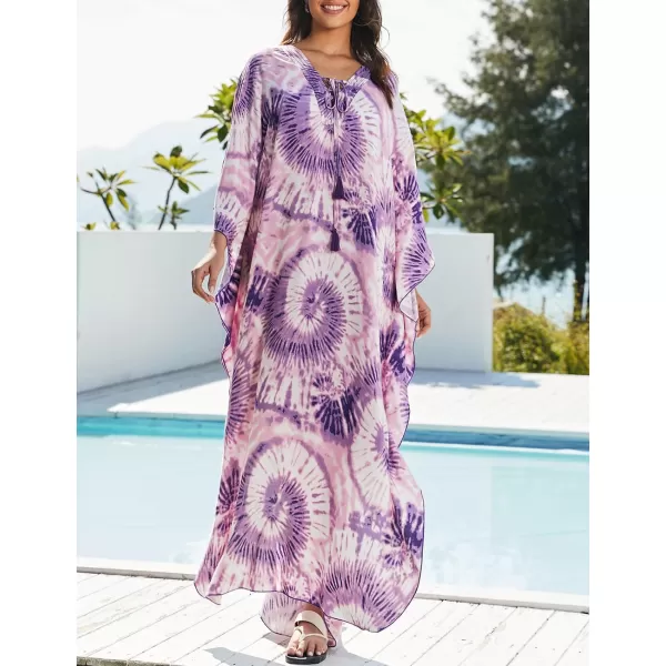 Bsubseach Womens Caftan Print Kaftan Dresses for Women Bohemia Swimsuit Cover Up Casual Resort Wear