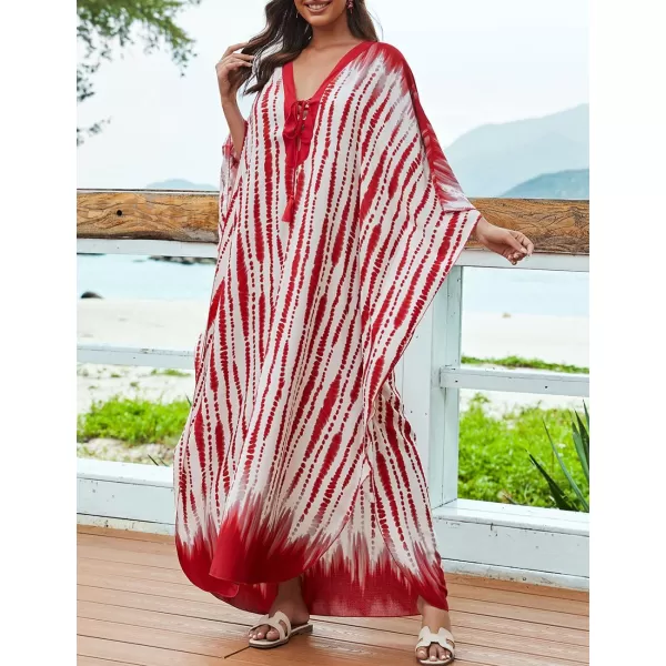 Bsubseach Womens Caftan Print Kaftan Dresses for Women Bohemia Swimsuit Cover Up Casual Resort Wear