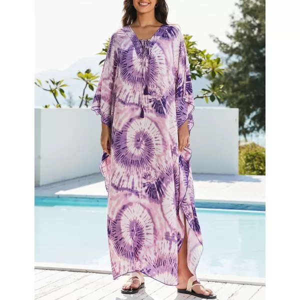 Bsubseach Womens Caftan Print Kaftan Dresses for Women Bohemia Swimsuit Cover Up Casual Resort Wear