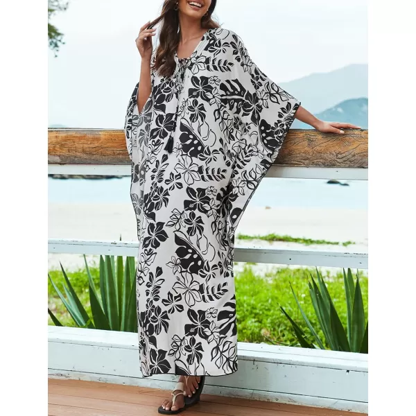 Bsubseach Womens Caftan Print Kaftan Dresses for Women Bohemia Swimsuit Cover Up Casual Resort Wear