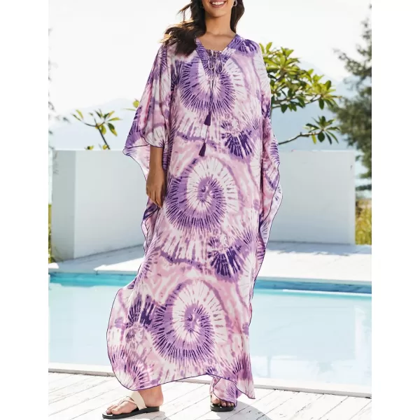 Bsubseach Womens Caftan Print Kaftan Dresses for Women Bohemia Swimsuit Cover Up Casual Resort Wear