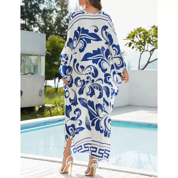 Bsubseach Womens Caftan Print Kaftan Dresses for Women Bohemia Swimsuit Cover Up Casual Resort Wear