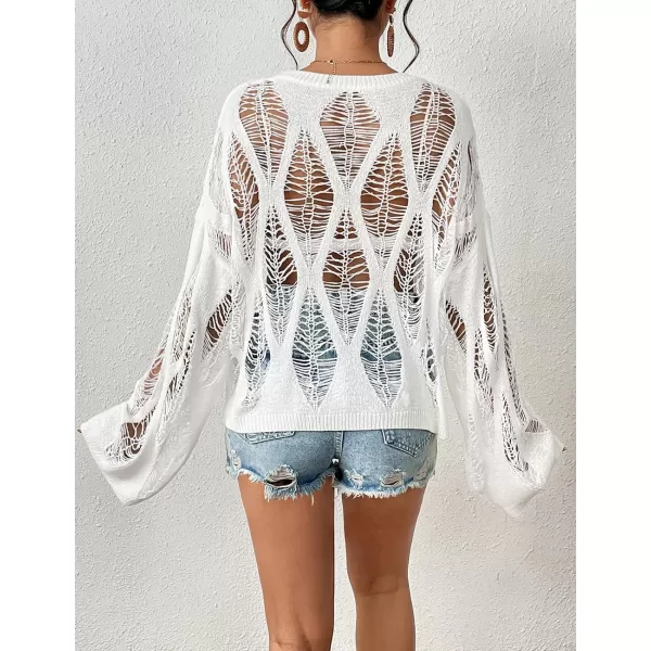 Bsubseach Womens Crochet Crop Top Bell Long Sleeve Beach Swimsuit Cover Up Hollow Out Knit Summer Outfits