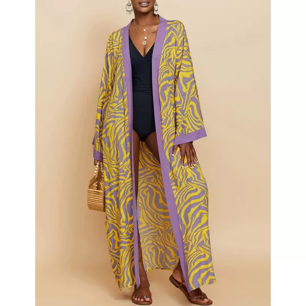 Bsubseach Womens Kimono Swimsuit Coverup Long Summer Cardigans for Swimwear