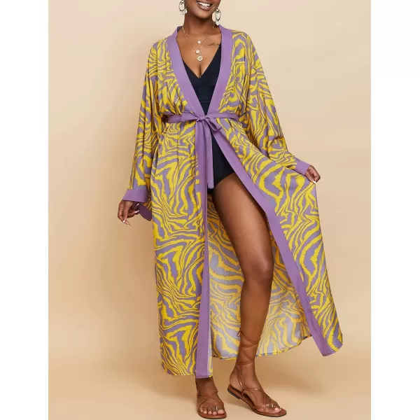 Bsubseach Womens Kimono Swimsuit Coverup Long Summer Cardigans for Swimwear