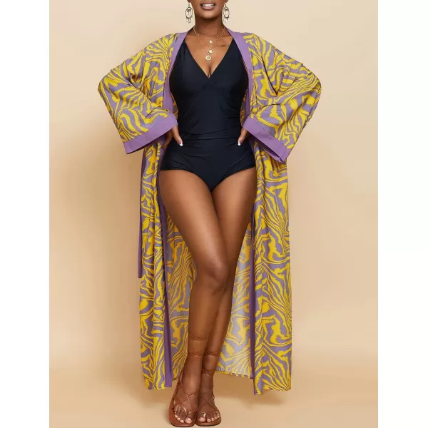 Bsubseach Womens Kimono Swimsuit Coverup Long Summer Cardigans for Swimwear