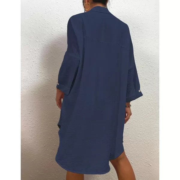 Bsubseach Womens Modern Swimsuit Cover Up Blouse Button Down Shirt Dresses Tops
