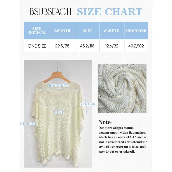 Bsubseach Women's Swimwear Cover Ups Crochet Tops for Women Swim Coverups Vacation Outfits for Women