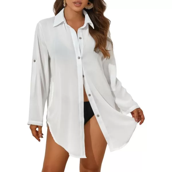 Bsubseach Bathing Suit Cover Ups for Women Oversized Button Up Shirts Beach Coverups Vacation Dress