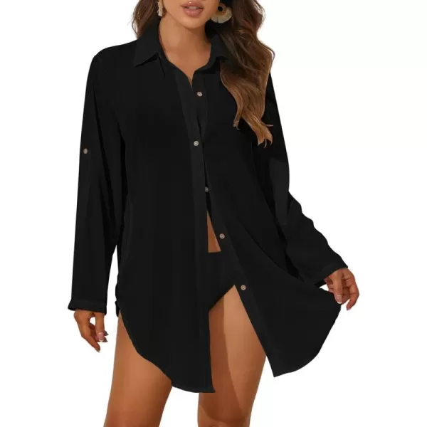 Bsubseach Bathing Suit Cover Ups for Women Oversized Button Up Shirts Beach Coverups Vacation Dress