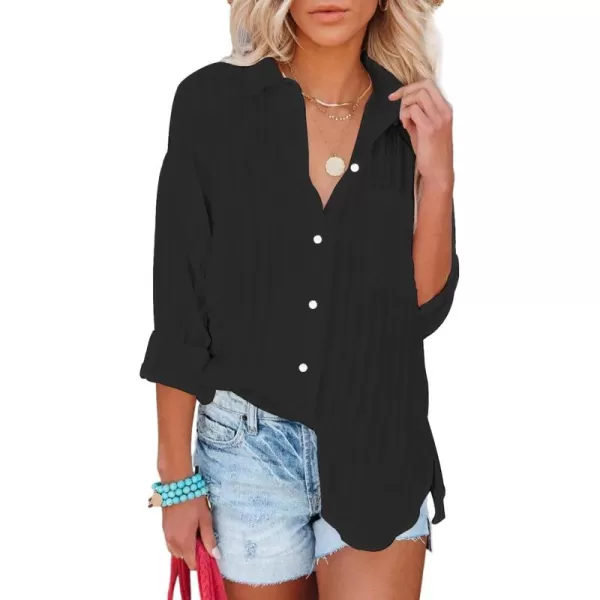 Bsubseach Button Down Shirt Cover Up Bathing Suit Coverups for Women Summer Casual Blouse