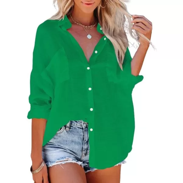 Bsubseach Button Down Shirt Cover Up Bathing Suit Coverups for Women Summer Casual Blouse