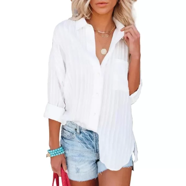 Bsubseach Button Down Shirt Cover Up Bathing Suit Coverups for Women Summer Casual Blouse