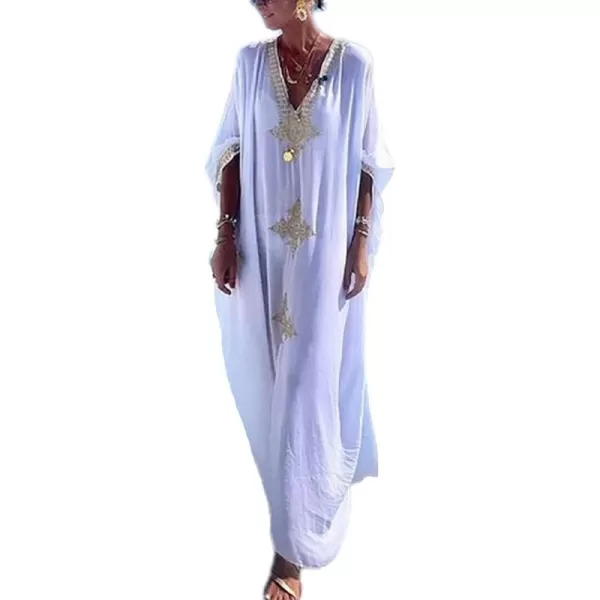 Bsubseach Caftan Cover Up for Swimwear Women Plus Size Kaftan Swimsuit Coverup Embroidery