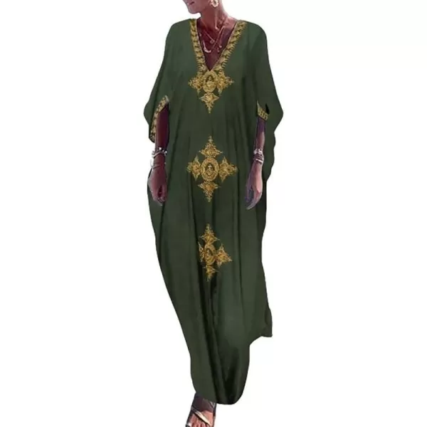 Bsubseach Caftan Cover Up for Swimwear Women Plus Size Kaftan Swimsuit Coverup Embroidery