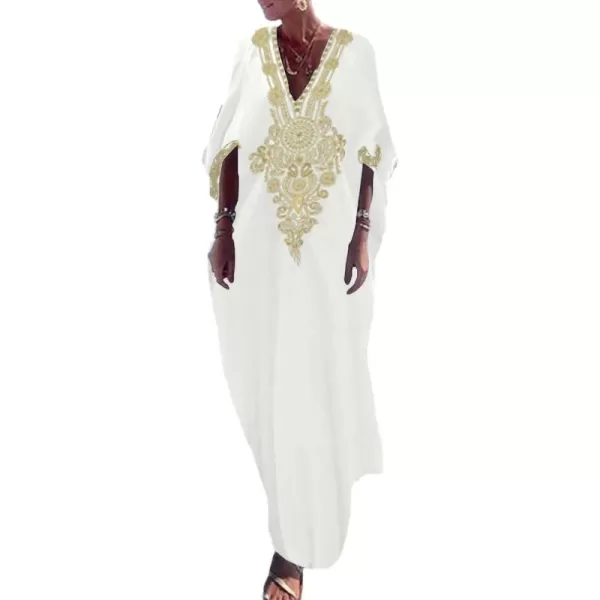 Bsubseach Caftan Cover Up for Swimwear Women Plus Size Kaftan Swimsuit Coverup Embroidery