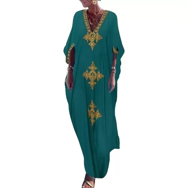 Bsubseach Caftan Cover Up for Swimwear Women Plus Size Kaftan Swimsuit Coverup Embroidery