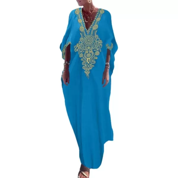 Bsubseach Caftan Cover Up for Swimwear Women Plus Size Kaftan Swimsuit Coverup Embroidery