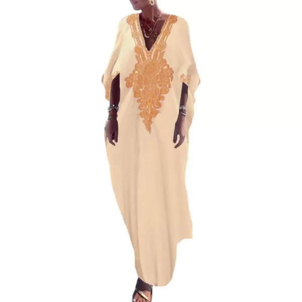 Bsubseach Caftan Cover Up for Swimwear Women Plus Size Kaftan Swimsuit Coverup Embroidery