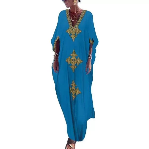 Bsubseach Caftan Cover Up for Swimwear Women Plus Size Kaftan Swimsuit Coverup Embroidery