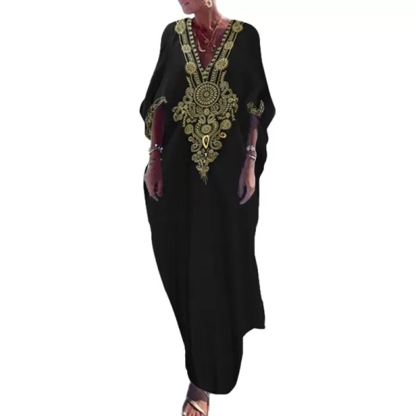 Bsubseach Caftan Cover Up for Swimwear Women Plus Size Kaftan Swimsuit Coverup Embroidery