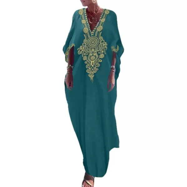 Bsubseach Caftan Cover Up for Swimwear Women Plus Size Kaftan Swimsuit Coverup Embroidery