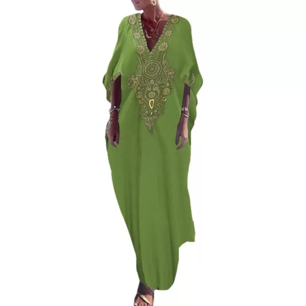 Bsubseach Caftan Cover Up for Swimwear Women Plus Size Kaftan Swimsuit Coverup Embroidery
