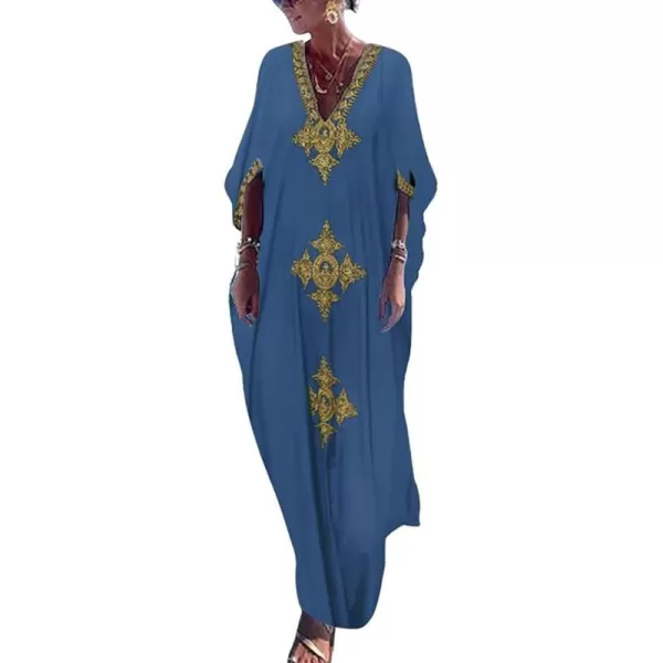 Bsubseach Caftan Cover Up for Swimwear Women Plus Size Kaftan Swimsuit Coverup Embroidery