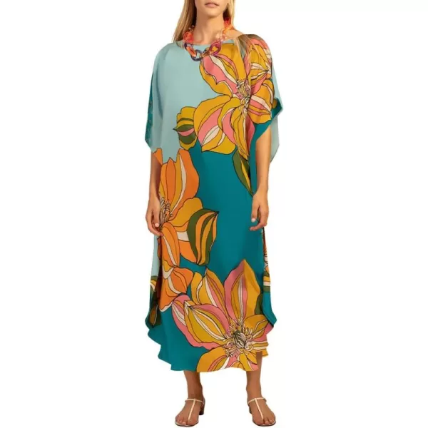 Bsubseach Colorful Kaftan Dresses for Women Plus Size Long Bathing Suit Cover Ups