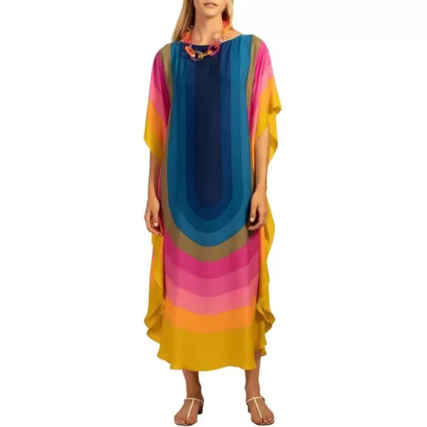 Bsubseach Colorful Kaftan Dresses for Women Plus Size Long Bathing Suit Cover Ups